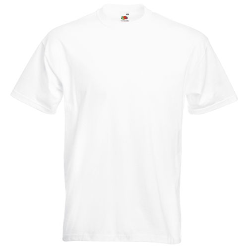 Fruit of the Loom Unisex Super Premium T-Shirt Farbe weiß bedruckt